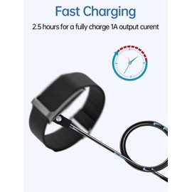 WUNIAK Charging Cable for Munnrei H59 Smart Health Wristband for Men Women, Magnetic USB Flexible Charging Cable Accessories for Munnrei H59 Smart Health Wristband for Men Women,(2 Pack)