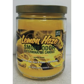 Smoke Odor Exterminator 22 oz Jar Candle, Lemon Haze. Including 13 oz Wax.