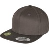 Flexfit Unisex Organic Cotton Snapback Baseball Cap, dark grey, One