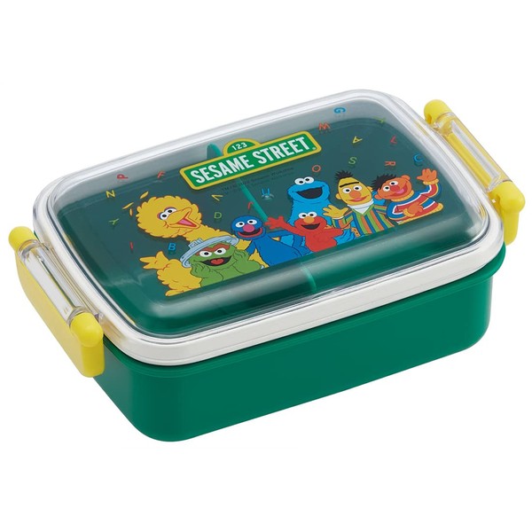 Skater RBF3ANAG-A Lunch Box, For Kids, 15.9 fl oz (450 ml), Antibacterial Sesame Street, Made in Japan