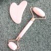 Dual Jade Crystal Face Roller and Body Gua Sha Set