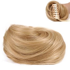 Extensiones de cabello con pinza para moño desordenado, cola de caballo Natural, peines sintéticos que añaden volumen al cabello para mujeres