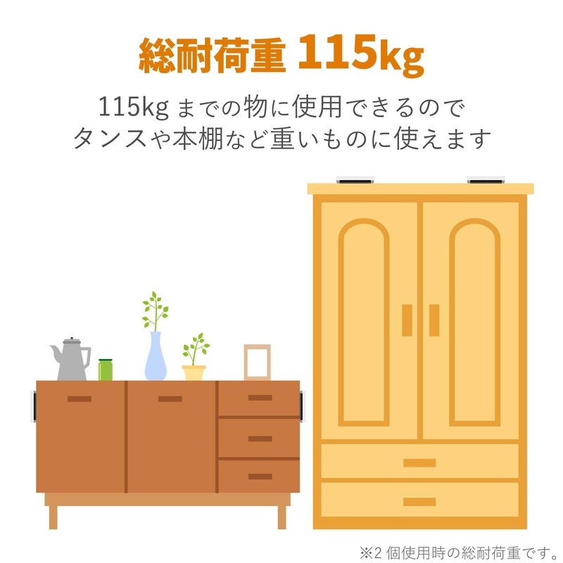 Elecom TS-F009 Earthquake Resistant Fall Prevention Goods Damper for Furniture