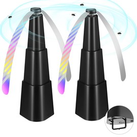 Fly Fans for Tables, Fly Fan Outdoor Indoor Keep Flies Away, Table Top Fly Fan Fly Spinner with Holographic Blades, Fly Deterrent for Picnic, Restaurant, Party, Home, BBQ - quantity: 4pcs