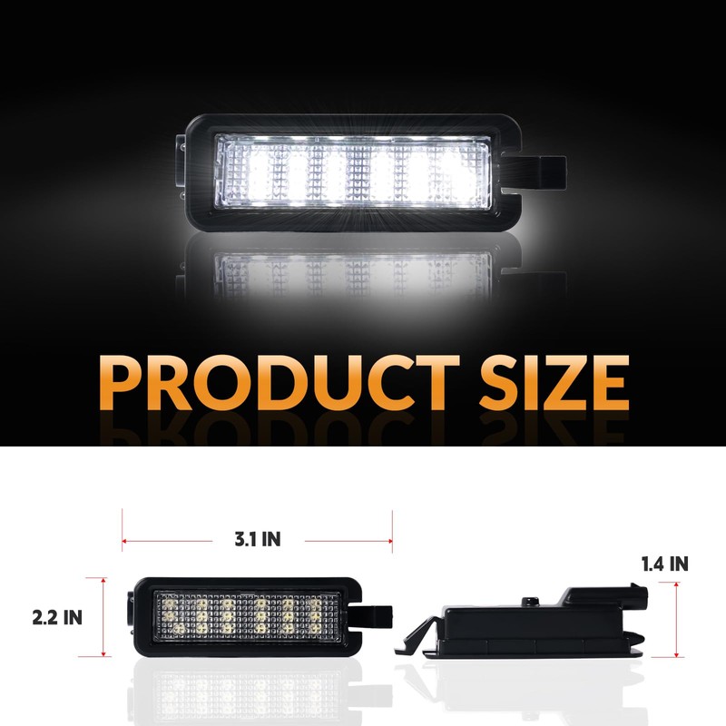 DERMOKA LED License Plate Light For 2015-2022 Dodge Charger Challenger