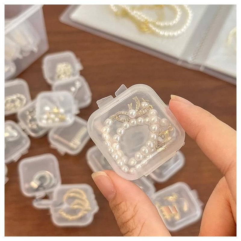 RETON 36Pcs Mixed Sizes Plastic Rectangular Clear Organizer Storage Box,