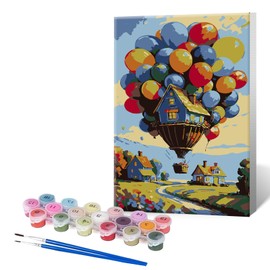 BUTMUOE Paint by Numbers Kit for Adults with Frame, DIY Acrylic Oil Painting Kits for Kids and Adults Beginner on Canvas for Gift Home Wall Decor 10.24 x 14.17 Inch