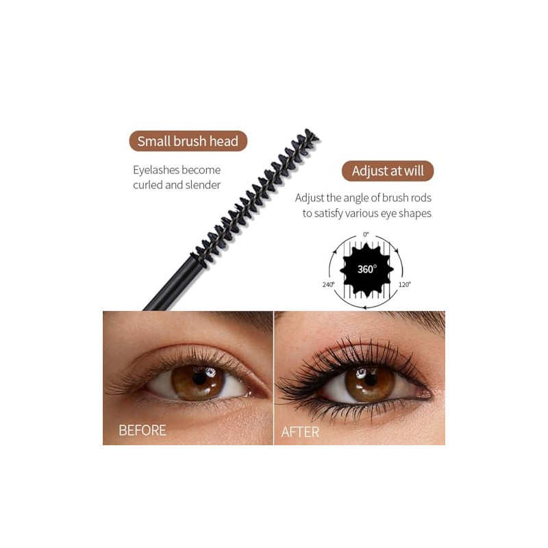 Mascara Ultra-Fine Lengthening Waterproof Quick-Dry, Brown | Ultimate Length &