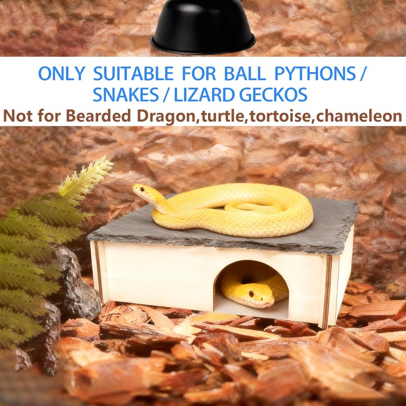 INOSCIND Large Snake Hide with Slate Reptile Hide Box Ball