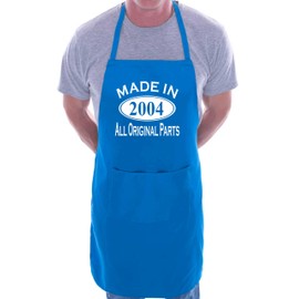 Print4U Made In 2004 21st Birthday BBQ Cooking Funny Novelty Apron Blue