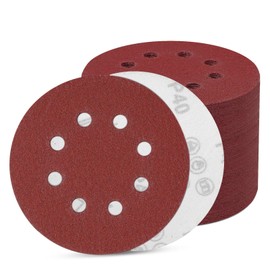 125mm Sanding Discs,100Pcs Orbital Sander Discs Hook and Loop Sanding Pads for Random Orbital Sander (80 Pieces - 40 Grit)