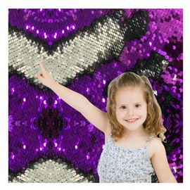 Sensory Sequin, Reversible Sequins Wall Fabric 0.2” Large Sequins Glitter Fabric for Family, Toddler, Classroom Happy Corner, Ideal for Kids with Autism or ADHD to Help Them Calm Down(As Pager)