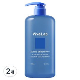 Vibe Lab Active Biotin Peptide Solution Scalp Shampoo, 1L, 2 Pieces / 바이브랩 액티브 비오틴펩타이드 솔루션 스칼프 샴푸, 1L, 2개