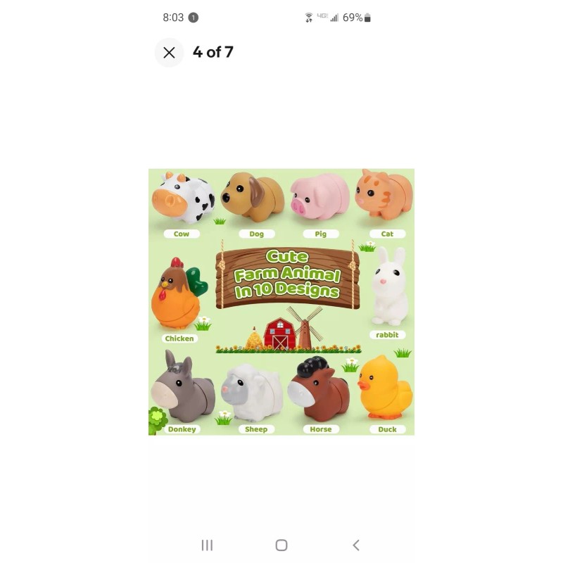 Olefun Farm Animal Learning Toys for Infants Ages 6 Months+,