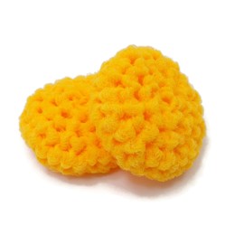 Set of 2, Handmade Sunshine Yellow Reusable Crochet Dish Scrubbies, Reusable and Machine Washable