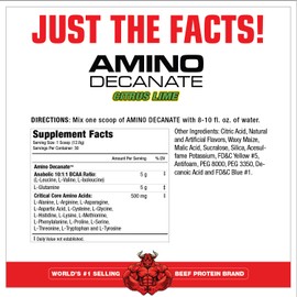 MuscleMeds Amino Decanate, Citrus Lime,13.5 oz (384g)