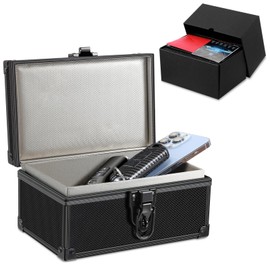 MAZACOO Faraday Car Key Box - Keyless Go Anti-Theft RFID Signal Blocker Against Relay Attacks (Diamond Pattern Black)