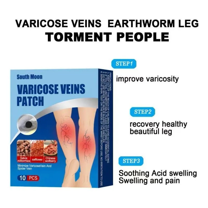 Parche De Tratamiento De Venas Varicosas 30 Piezas