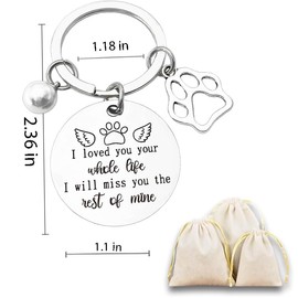 Pet Memorial Gift Pet Memorial Ornament Loss of Pet Memorial Gifts Pet Memorial Keychain Pet Memorial Sympathy Gifts Loss of Cat Dog Keychain Bereavement Gift for The Loss of Pet Pet Owner Remembrance