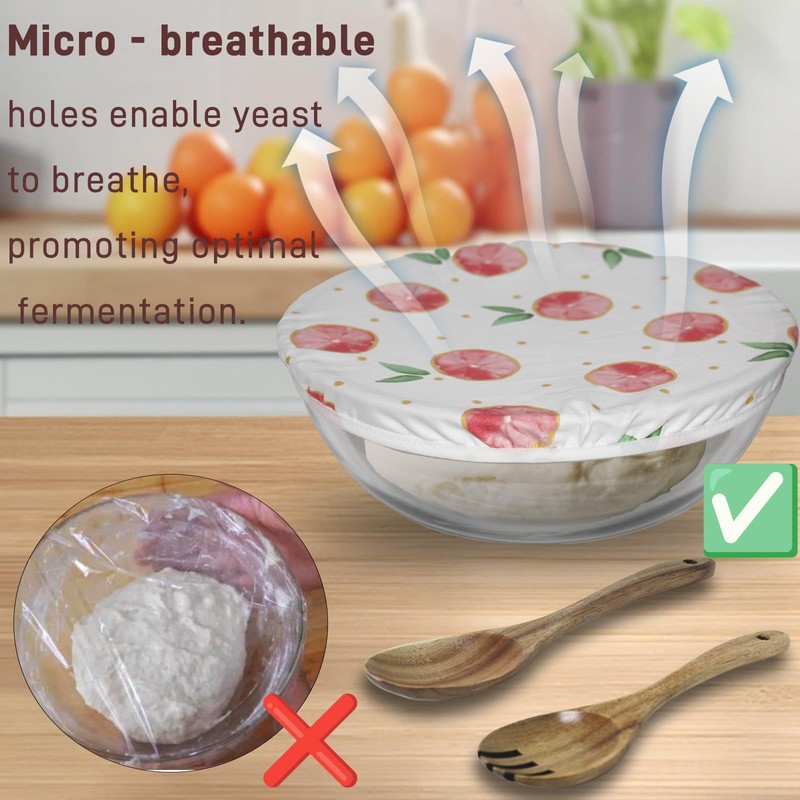 6.5Quart Large Glass Bowl with Lid for Sourdough Bread Making,