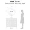 USHOWER 24" Round Frameless Wall Mirror with Beveled Edge -