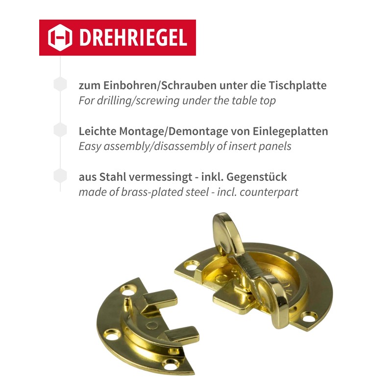 Gedotec Rotary Latch | Gate | Table Fitting Diameter 60