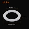 sourcing map PTFE Flat Seal 30 mm AD 20 mm