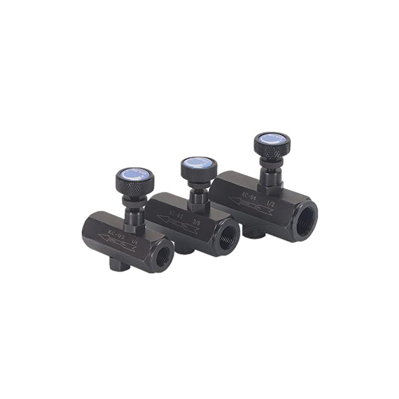 Yaco Flow Control Valve - 1/4" Throttle & Check Valve,