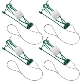Qualirey 4 Pcs Gopher Trap with Chain Mole Vole Trap Gopher Killer Stainless Steel Weather Resistant for Lawn Garden Farm Outdoor (Green)