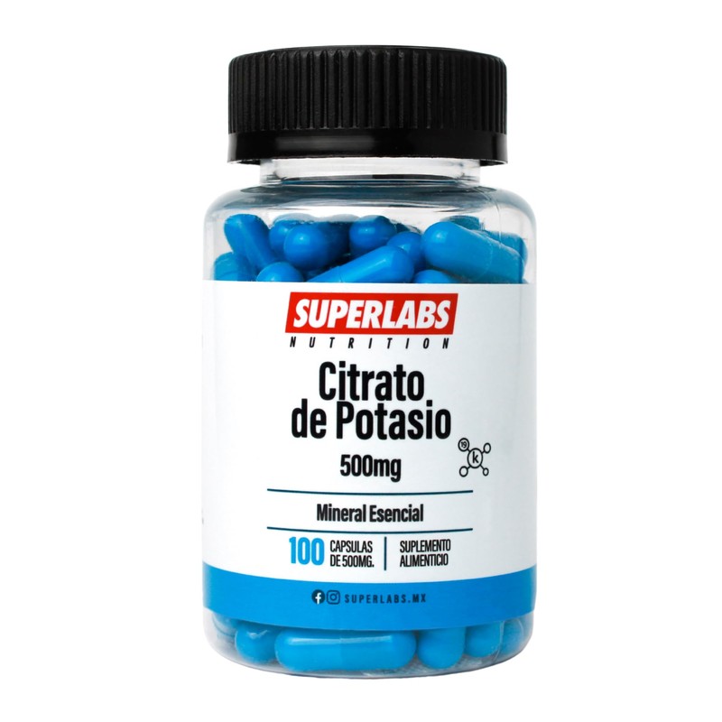 Superlabs Nutrition Citrato de Potasio 500 mg 100 Cápsulas |