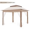 COOS BAY 11x11 Replacement Gazebo Top with Air Vent Sunshade