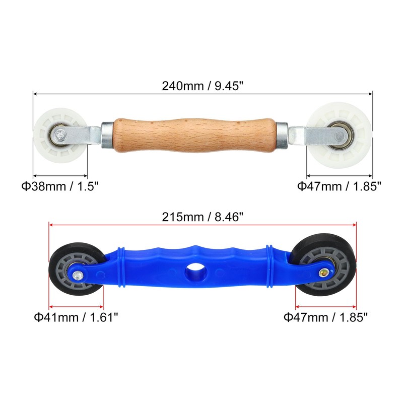 PATIKIL LED Strip Channel Roller Tool, 2 Pack Flat/U-Groove Wheels