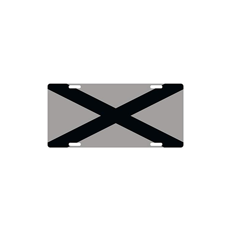 Fast Service Designs Alabama State Flag License Plate Gray &