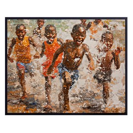 African American boys Painting - Black Art - African American Wall Art - Black Culture - African-American art - Chic Home Decor for African Americans - Abstract African American Wall Decor Aesthetic