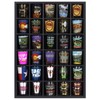 Black Shot Glass Display Case 30 Slots Minifigures Thimble Collection
