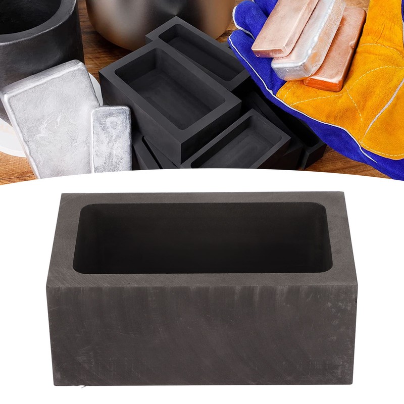 Graphite Ingot Mold 101ml Rectangular High Thermal Stability Graphite Crucible