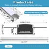 Glooglitter 10 Pack 6.6ft/ 2 Meter Plaster-in LED Channel Trimless