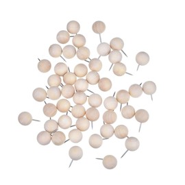 NUOBESTY 120pcs Round Wooden Push for Cork Board Multi-Function Decorative Tacks for Photos Notes and Artworks for Home Office and Classroom Use