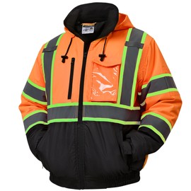 SRsafety High Visibility Safety Jacket,Reflective Waterproof Jacket with Black bottom,Construction Work Jackets for Men/Women