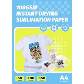 Jadeshay - Papel de sublimación de transferencia de calor de 8.5 x 11 pulgadas, A4, 50 hojas, compatible con impresora de sublimación de inyección de 