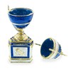 BestPysanky 1895 Blue Serpent Clock Royal Imperial Easter Egg 7