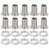 PATIKIL M12x17mm Bolts and Nuts Kit, 10 Sets Fine Thread