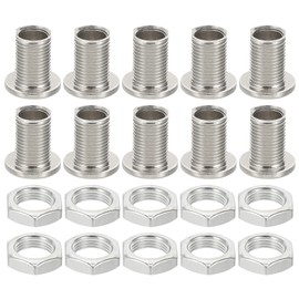 PATIKIL M12x17mm Bolts and Nuts Kit, 10 Sets Fine Thread Hollow Bolt Assortment Round Head Screw Through Hole Bolts Fasteners for Chandeliers