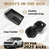 Muslogy Center Console Organizer & Cup Holder Insert 2PCS Set