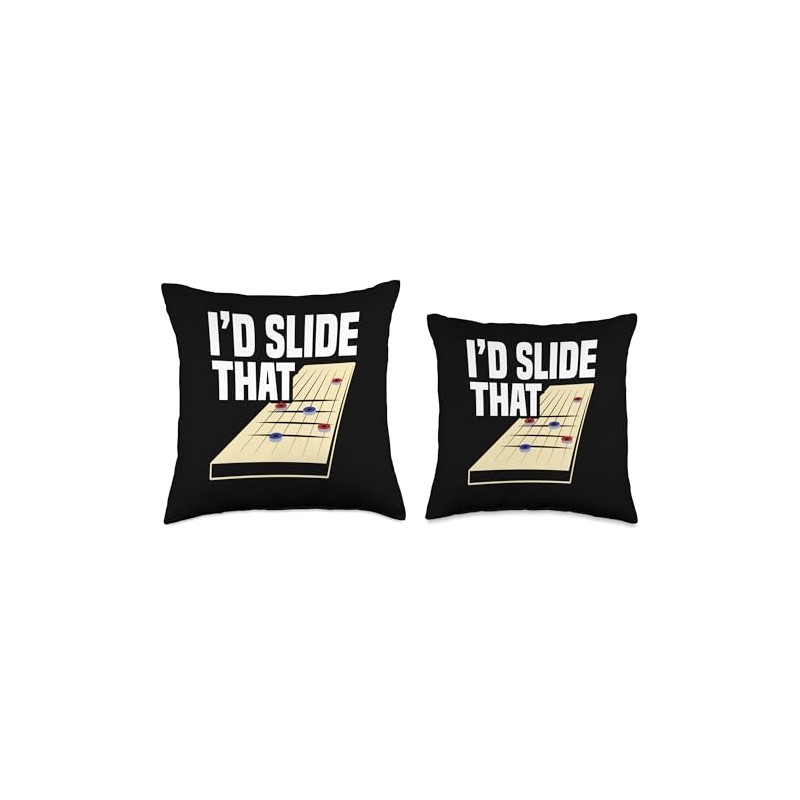 Shuffleboard Table 12ft Powder Wax Shufflebaord Player Throw Pillow