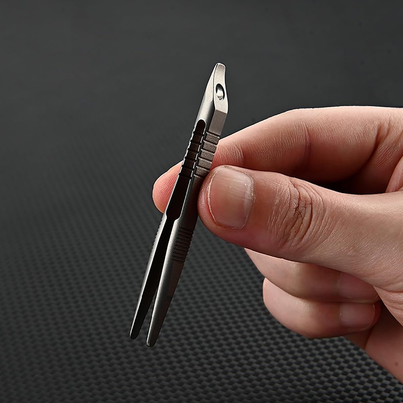 NHDT SW912 Small Titanium Tweezers Tool.Ultralight and Portable EDC Tweezers,