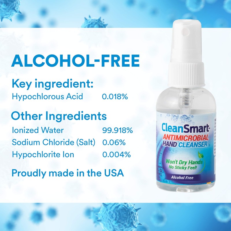 CleanSmart Skin & Hand Cleanser, 2 Ounce Spray Bottle (Pack