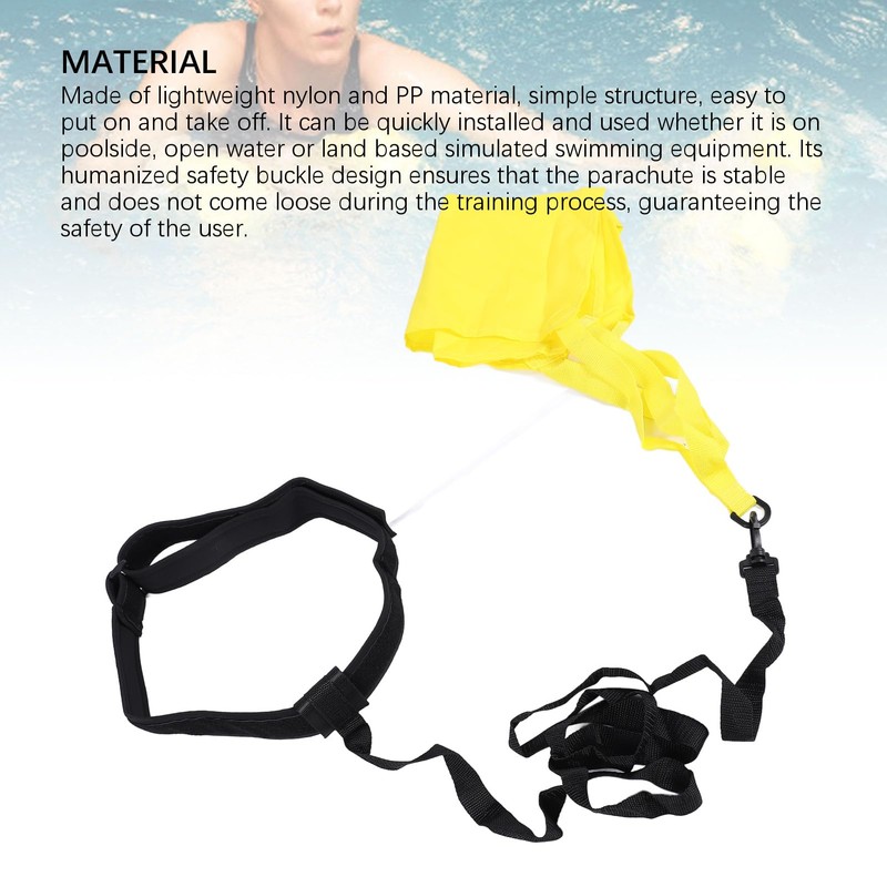 Swim Parachute Training Set, Swimming Strength Belt With Drag Parachute,