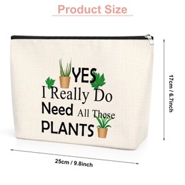 Plant Lover Gift Cosmetic Bag Gardener Gift Plant Gifts for Plant Lovers Travel Makeup Pouch Plant Mom Gift Birthday Christmas Thanksgiving Presents for Friend Sister Plant Whisperer Zipper Makeup Bag