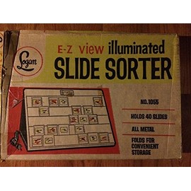 Logan 1055 E-Z View Flat Folding Slide Sorter for 40 Slides 12 x 16in. 750485